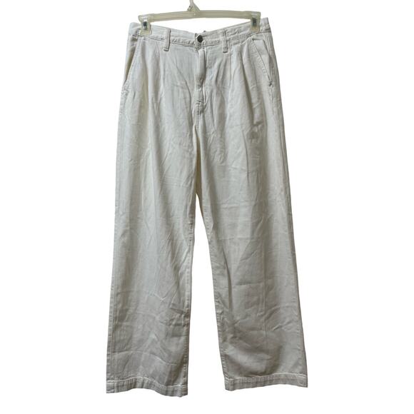 Madewell Womens The Harlow Wide Leg High Rise Jeans Size 30 White Denim 90s NWT - Picture 1 of 8